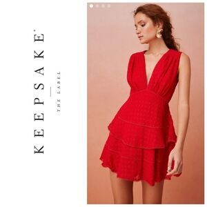 NWOT Keepsake Big Love Mini Dress Scarlet